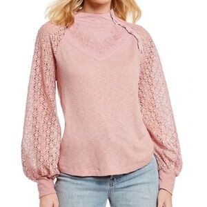 Free People Sweetest Thing Thermal lace Top Small